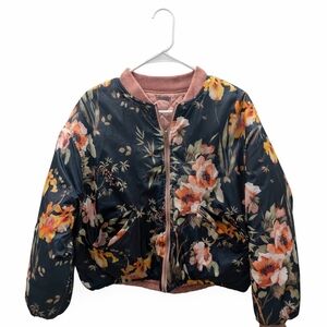 Betsy Johnson Reversible Cropped Puffer Jacket Size Small